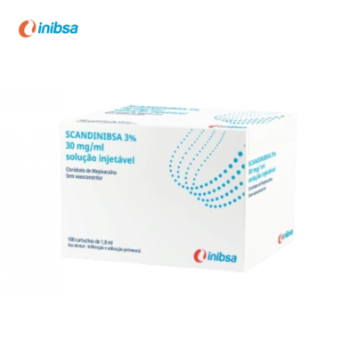 SCANDINIBSA 3% (sem vaso) - Mepivacaína 30,0 mg